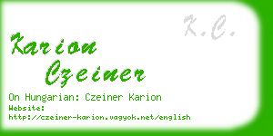 karion czeiner business card